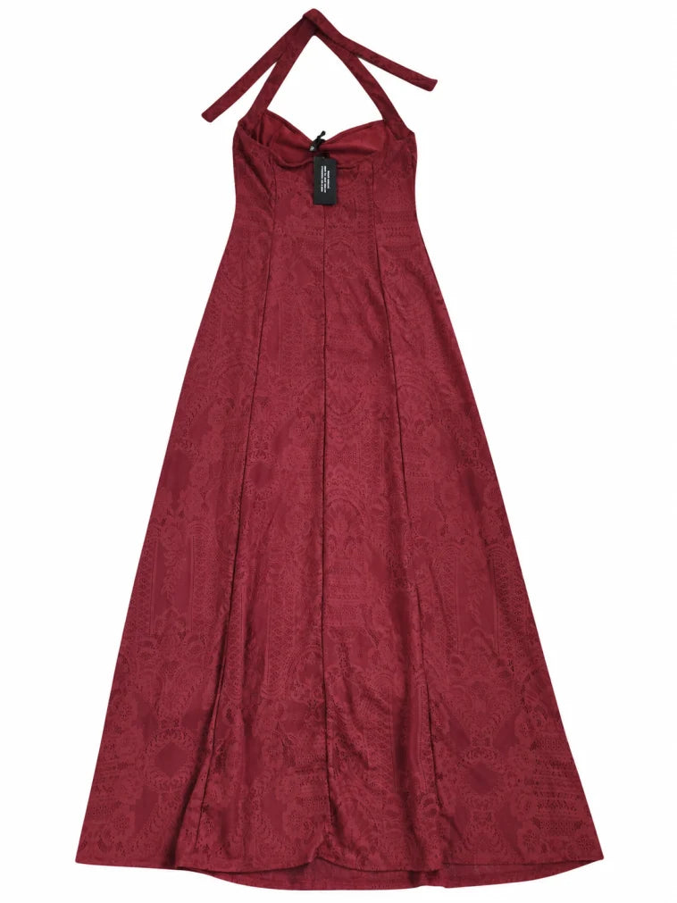 KILLSTAR Lilith’s Garden Maxi Dress – Brown/Burgundy – Size M - Maxi Dress